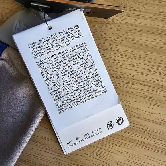 Nike Pitt Panthers Alpha Elite Baseball Batting Gloves XXL Grey Blue Yellow New - Picture 12 of 16